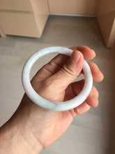 Load image into Gallery viewer, 56mm certified Type A 100% Natural white sunny green purple slim round cut Jadeite Jade bangle PB263-3202
