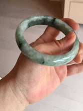 Load image into Gallery viewer, Shopify only 59mm Certified Type A 100% Natural dark green flying flowers Jadeite Jade bangle BF126-8561
