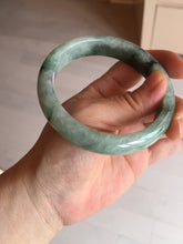 Load image into Gallery viewer, Shopify only 59mm Certified Type A 100% Natural dark green flying flowers Jadeite Jade bangle BF126-8561
