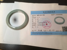 Load image into Gallery viewer, 57.4mm 100% natural Type A icy oily dark green/gray jadeite jade bangle AX59-0336
