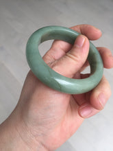 Load image into Gallery viewer, 52mm certified natural 100% natural Type A summer leave green jadeite jade bangle AA86-4910
