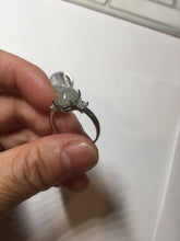 Load image into Gallery viewer, 100% natural type A icy watery light green four-prong jadeite jade ring PA79
