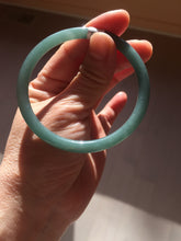 Load image into Gallery viewer, 56.5mm Certified Type A 100% Natural dark green/blue/gray Guatemala slim round cut Jadeite bangle PE51-7057
