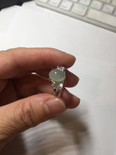 Load image into Gallery viewer, 100% natural type A icy watery light green four-prong jadeite jade ring PA79
