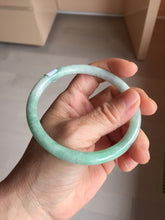 Load image into Gallery viewer, 62.5mm Certified Type A 100% Natural sunny green white round cut jadeite Jade bangle PB262-3258
