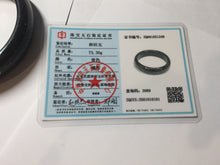 Load image into Gallery viewer, 62.8mm 100% Natural dark green/black meteorite Stellar Night sky nephrite bangle HN79-1248

