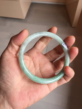 Load image into Gallery viewer, 62.5mm Certified Type A 100% Natural sunny green white round cut jadeite Jade bangle PB262-3258
