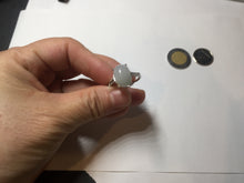 Load image into Gallery viewer, 100% natural type A white four-prong jadeite jade ring PA80
