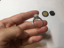 Load image into Gallery viewer, 100% natural type A white four-prong jadeite jade ring PA80
