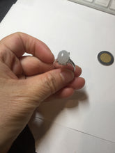 Load image into Gallery viewer, 100% natural type A white four-prong jadeite jade ring PA80
