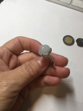 Load image into Gallery viewer, 100% natural type A white four-prong jadeite jade ring PA80
