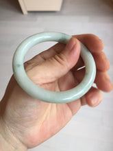 Load image into Gallery viewer, 51.5mm Certified Type A 100% Natural light green with floating green flowers round cut Jadeite jade bangle PB173-4721
