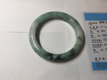 Load image into Gallery viewer, 54.5mm certified Type A 100% Natural sunny green white purple Jadeite Jade bangle BQ45-4132

