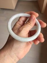 Load image into Gallery viewer, 60mm Certified Type A 100% Natural light green white round cut jadeite Jade bangle PB261-(3216)

