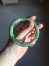 Load image into Gallery viewer, 57.4mm 100% natural certified dark green/gray nephrite jade bangle HF69-6454
