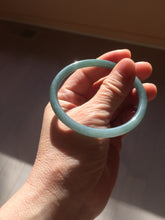 Load image into Gallery viewer, 55.4mm Certified Type A 100% Natural dark green/blue/gray with Guatemala slim round cut Jadeite bangle PE54-7045
