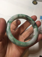 Load image into Gallery viewer, 54.5mm certified Type A 100% Natural sunny green white purple Jadeite Jade bangle BQ45-4132

