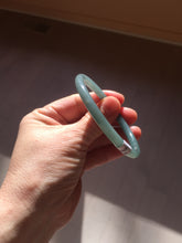 Load image into Gallery viewer, 55.4mm Certified Type A 100% Natural dark green/blue/gray with Guatemala slim round cut Jadeite bangle PE54-7045
