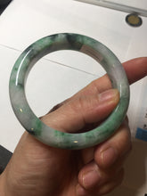 Load image into Gallery viewer, 54.5mm certified Type A 100% Natural sunny green white purple Jadeite Jade bangle BQ45-4132

