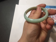 Load image into Gallery viewer, 53mm Certified Type A 100% Natural apple green brown oval Jadeite bangle BH97-2190

