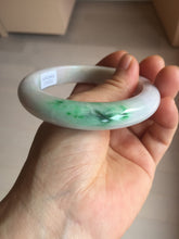 Load image into Gallery viewer, 59mm certified 100% Natural type A sunny green light purple white Jadeite Jade bangle PC252-0322

