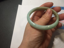 Load image into Gallery viewer, 53mm Certified Type A 100% Natural apple green brown oval Jadeite bangle BH97-2190
