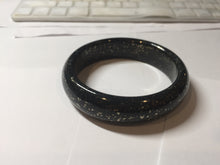 Load image into Gallery viewer, 62mm 100% Natural dark green/black meteorite Stellar Night sky nephrite bangle HN80
