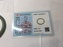 Load image into Gallery viewer, 55.5mm Certified 100% Natural icy watery light green yellow gray Deep Lake Water Green Nephrite Bangle HN176-6917
