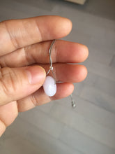 Load image into Gallery viewer, 14mm Type A 100% Natural light purple white Abacus-Bead Peace and Safety Guardian Donuts Buckle jadeite Pendant group PH116
