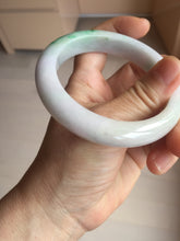 Load image into Gallery viewer, 59mm certified 100% Natural type A sunny green light purple white Jadeite Jade bangle PC252-0322
