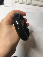 Load image into Gallery viewer, 62mm 100% Natural dark green/black meteorite Stellar Night sky nephrite bangle HN80
