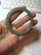 Load image into Gallery viewer, 53mm Certified 100% Natural light green/yellow/gray nephrite jade bangle HT125-3598
