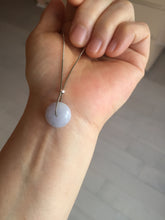 Load image into Gallery viewer, 14mm Type A 100% Natural purple/gray Abacus-Bead Peace and Safety Guardian Donuts Buckle jadeite Pendant group  PH115-1
