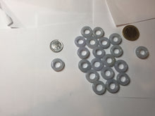 Load image into Gallery viewer, 16.4-17mm Type A 100% Natural light purple white gray Jadeite Safety Guardian Button donuts pendant PF27
