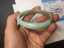 Load image into Gallery viewer, 53mm Certified Type A 100% Natural apple green brown oval Jadeite bangle BH97-2190
