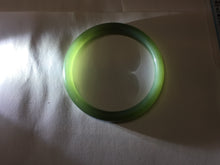 Load image into Gallery viewer, 55.5mm Certified 100% Natural icy watery light green yellow gray Deep Lake Water Green Nephrite Bangle HN176-6917
