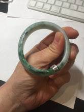 Load image into Gallery viewer, 52.5mm Certificated  Type A100% sunny green/dark green Jadeite Jade bangle F06-5007
