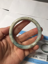 Load image into Gallery viewer, 56.8mm Certified Type A 100% Natural light green/yellow/red strawberry jelly Jadeite Jade bangle AA87-3950
