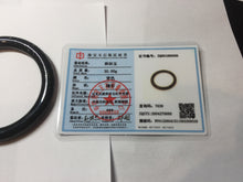 Load image into Gallery viewer, 54.2mm 100% Natural Dark Green/Black Meteorite Starry Night Sky Galaxy Nephrite Bangle HN177-0566
