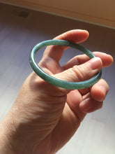 Load image into Gallery viewer, 57mm Certified Type A 100% Natural dark green/blue/gray with Guatemala slim round cut Jadeite bangle PE57-7064
