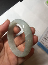 Load image into Gallery viewer, 51mm Certified Type A 100% Natural icy light green oval jadeite jade bangle BK94-7735
