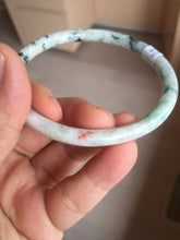 Load image into Gallery viewer, 60.2mm certified Type A 100% Natural sunny green red brown slim round cut Jadeite Jade bangle PH209-6198

