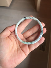 Load image into Gallery viewer, 60.2mm certified Type A 100% Natural sunny green red brown slim round cut Jadeite Jade bangle PH209-6198
