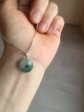 Load image into Gallery viewer, 11-13.7mm Type A 100% Natural dark green gray(油青) Abacus-Bead Peace and Safety Guardian Donuts Buckle jadeite Pendant group PA206(add on item)
