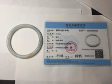Load image into Gallery viewer, 56mm Certified Type A 100% Natural light green purple slim round cut Jadeite bangle PB175-9123
