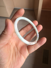 Load image into Gallery viewer, 54.5mm certified Type A 100% Natural light green red brown slim round cut Jadeite Jade bangle PH208-6181

