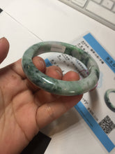 Load image into Gallery viewer, 54.5mm certified Type A 100% Natural sunny green white purple Jadeite Jade bangle BQ45-4132
