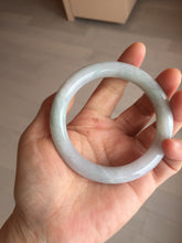 Load image into Gallery viewer, 58.4mm Certified Type A 100% Natural light green chubby round cut Jadeite Jade bangle BM36-0023
