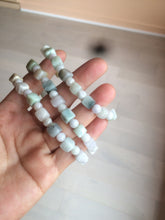 Load image into Gallery viewer, 100% natural type A  green/purple/brown/yellow jadeite jade beads bracelet AQ76
