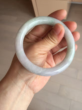 Load image into Gallery viewer, 58.4mm Certified Type A 100% Natural light green chubby round cut Jadeite Jade bangle BM36-0023
